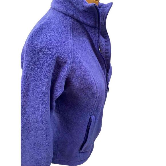 Columbia Bright Purple Fleece Zip Up Outdoors Jacket size small women’s - Picture 3 of 8